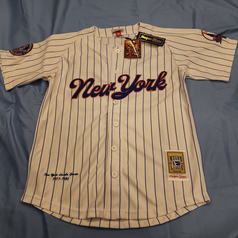 NEGRO LEAGUE MEN'S NEW YORK LINCOLN GIANTS #23 BASEBALL JERSEY WHITE SIZE MEDIUM